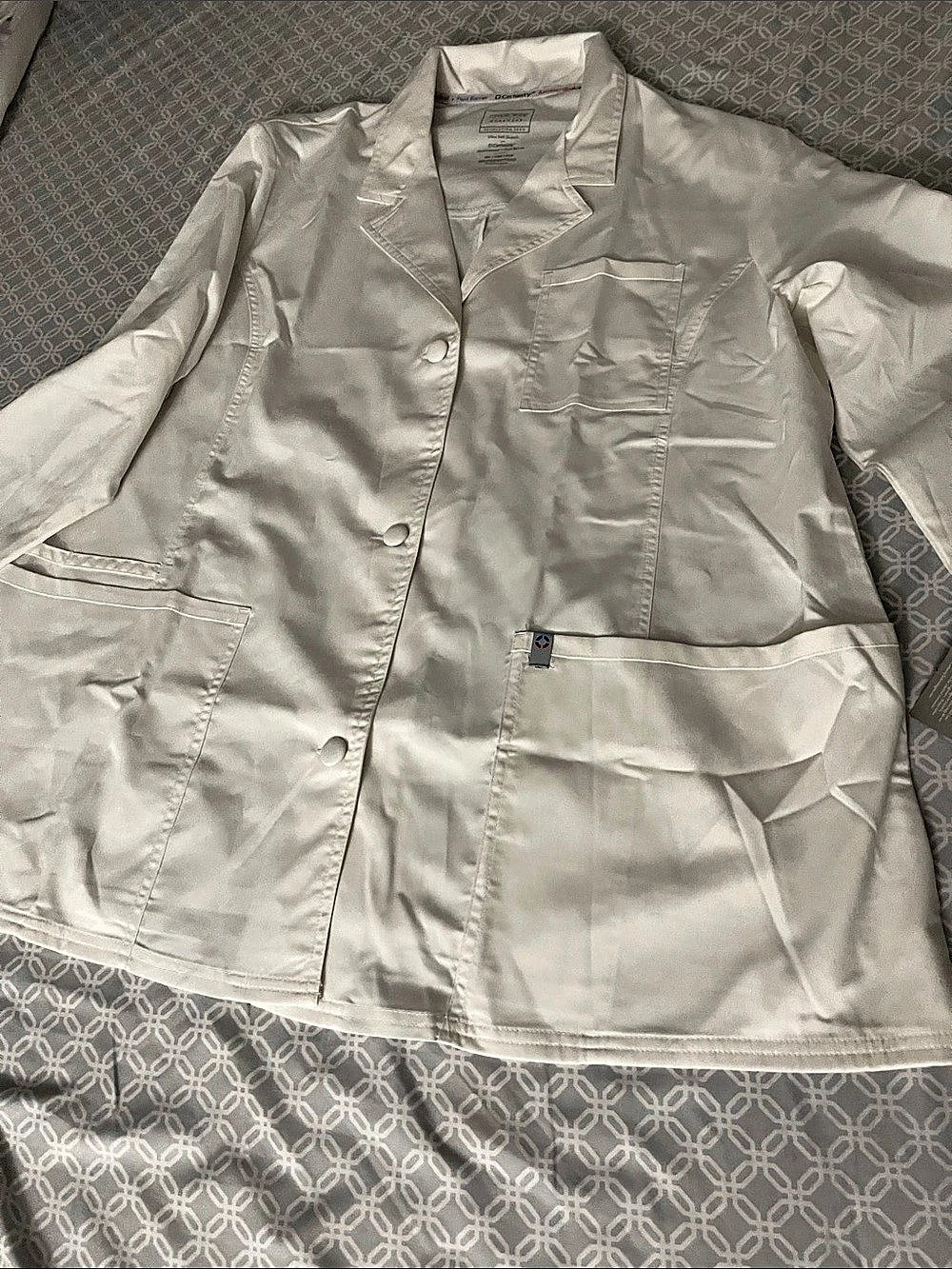 Cherokee Modern Classic Utility Jacket White Size 3XL NWT